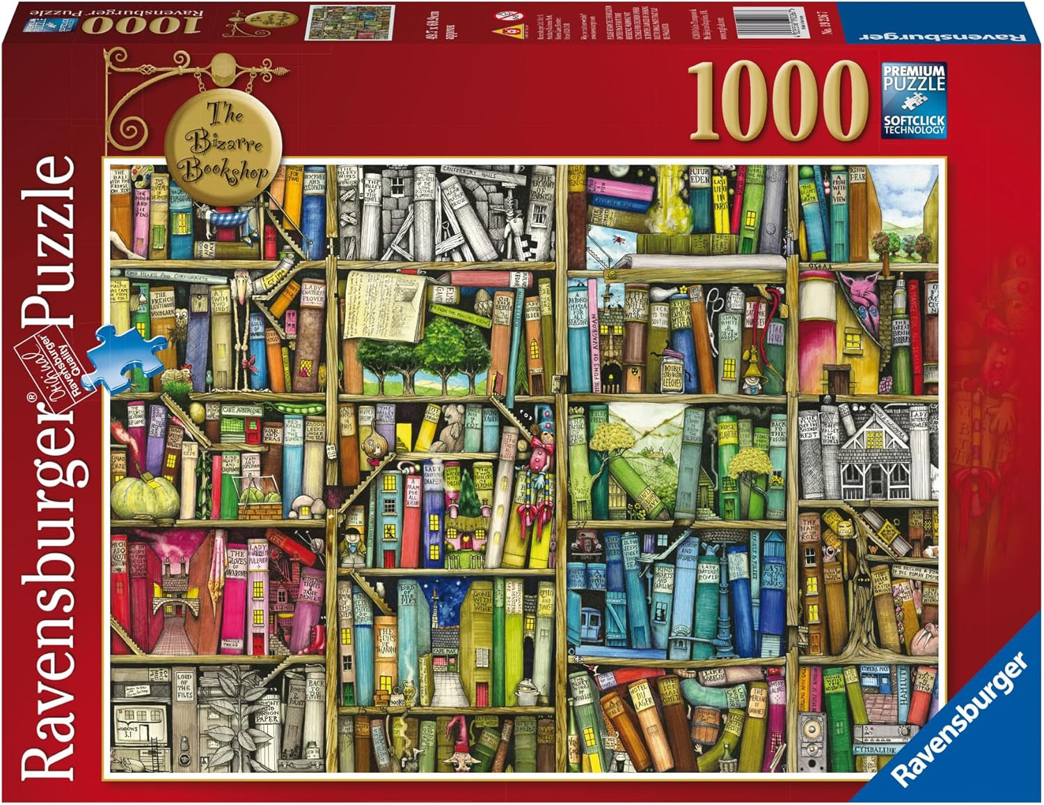 Ravensburger Colin Thompson Bizarre Bookshop 1000 Piece Puzzle image 0